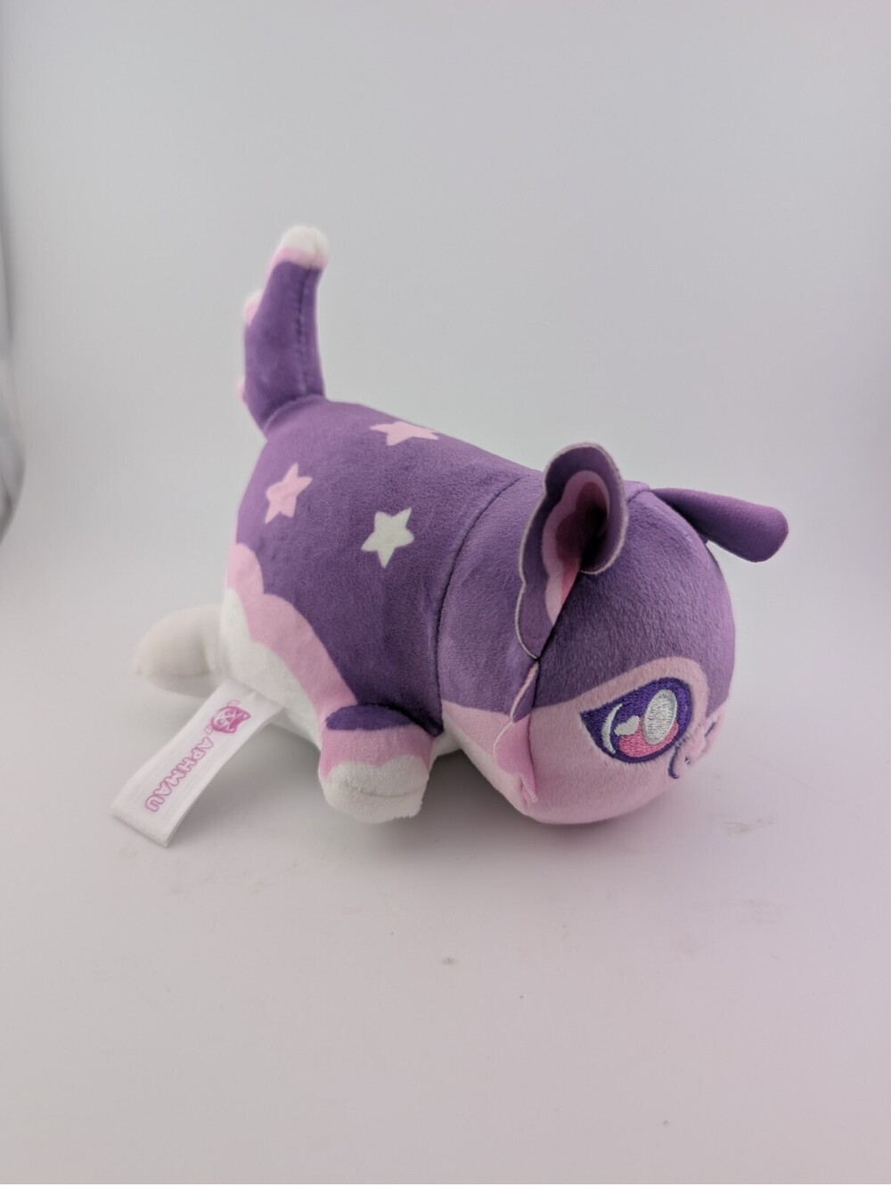 Aphmau Meemeow Direwolf Purple Stars Cat Plush 6"